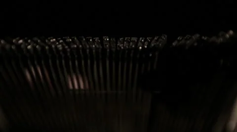 Old typewriter hammer heads Stock Footage 47457734