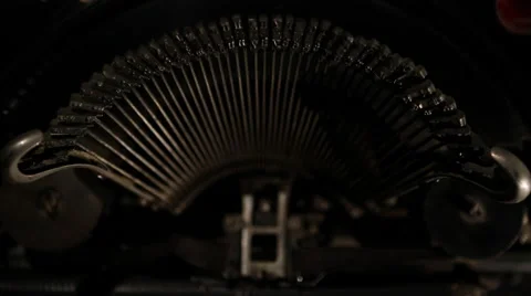 Old typewriter heads jib Stock Footage 47458866