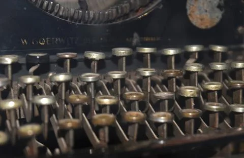 Old typewriter keyboard Stock Photos