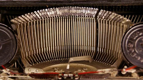 Old typewriter keys Video stock 82251753