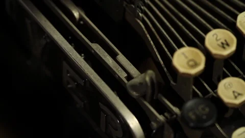 Old Typewriter Keys Stock Footage 112948958