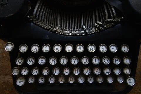 Old typewriter keys Stock Photos