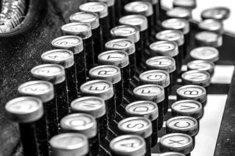 Old typewriter keys Stock-Fotos