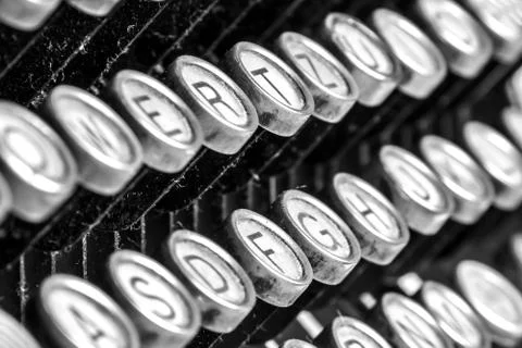Old typewriter keys Stock Photos