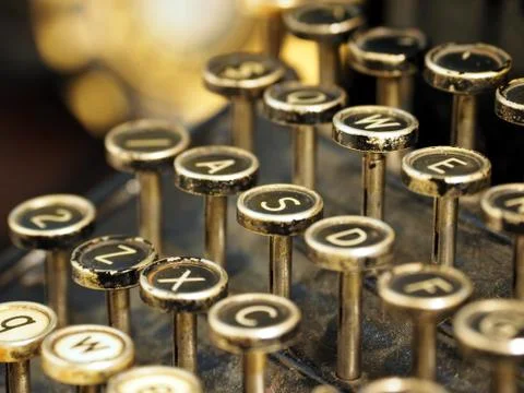 Old Typewriter letters Stock Photos