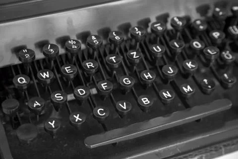 Old typewriter machine keyboard Stock Photos