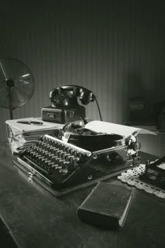 Old typewriter in a office Stock Photos