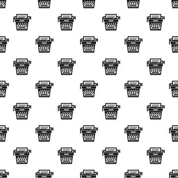 Old typewriter pattern seamless Illustrazione stock