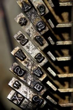 Old typewriter Stockfoto's