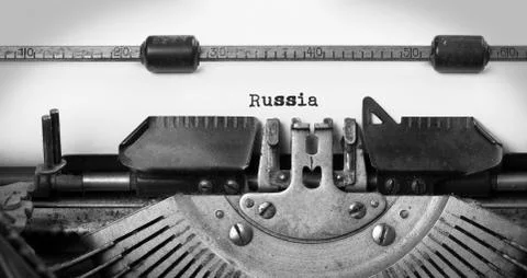 Old typewriter - Russia Stock Photos