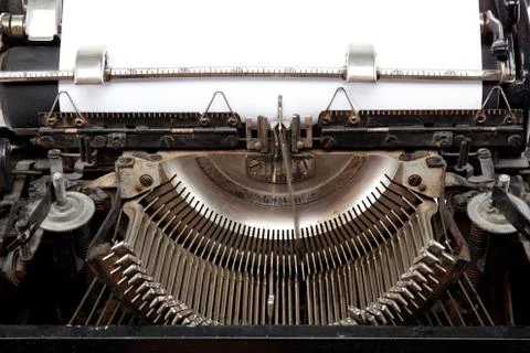 Old typewriter with a sheet of paper Stock Photos