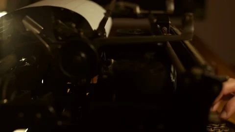 Old typewriter with sound Stock Footage 85439332