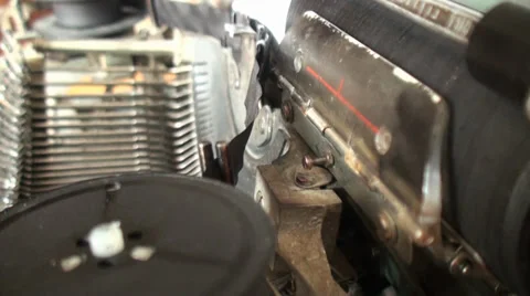 Old Typewriter On The Table Stock Footage 35859750