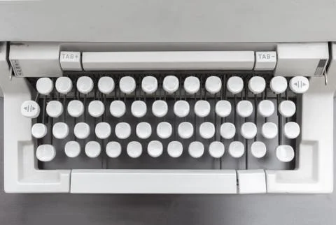 Old typewriter top view Stock Photos