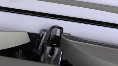 Old typewriter in use after the consequences of solar magnetic storm Video stock 35207271