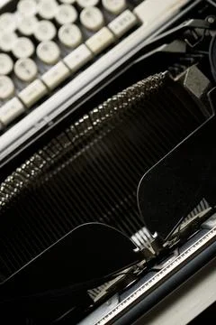 Old typewriter view Stock Photos