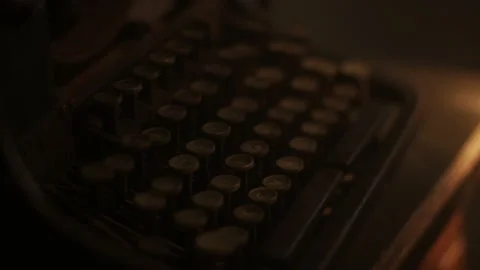 Old Typewriter Vintage Close Up Stock Footage 206455375