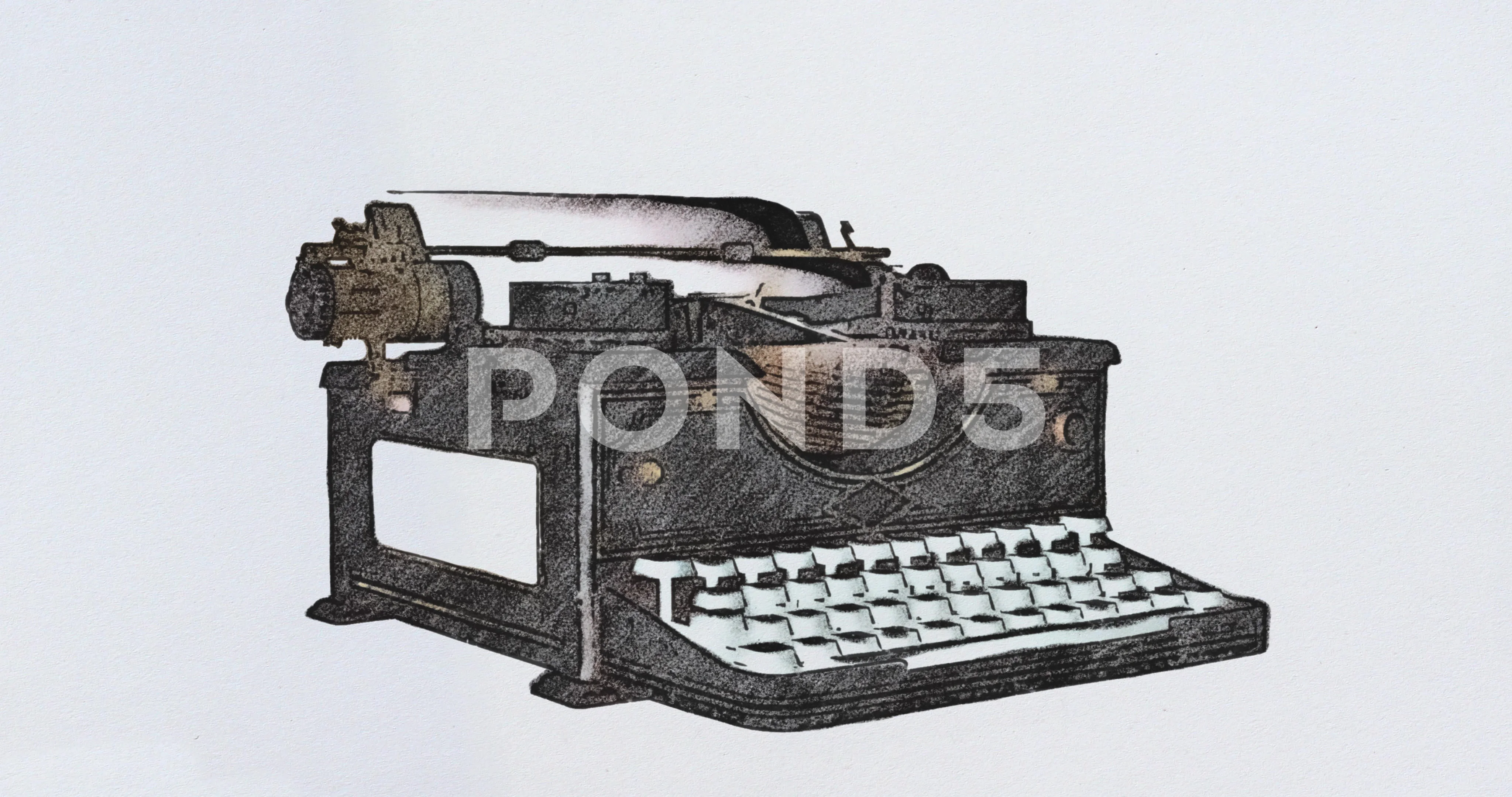 Typewriter Sketch Icon Stock Vector Royalty Free 401287480  Shutterstock