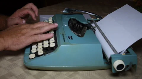 Old typing machine of 1960 4 of 4 Stock Footage 46695130