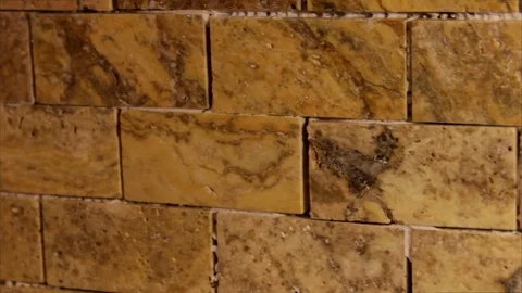 Old Ugly Vintage Kitchen Backsplash Tile 스톡 동영상 70480930