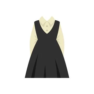 Old uniform icon flat vector. Fashion student Illustrazione stock