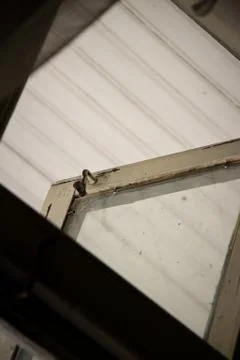 Old upper window Foto stock