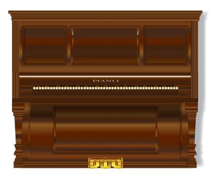 Old Upright Piano Ilustração Stock