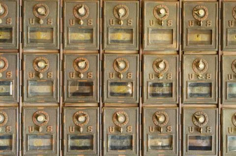 Old us mailboxes Stock Photos