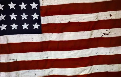 Old usa flag Stock Photos