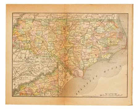 Old usa map Stock Photos