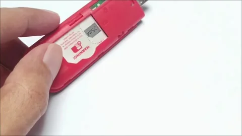 Old USB Wireless Modem Dongle on White Table Close Up Video stock 335804715