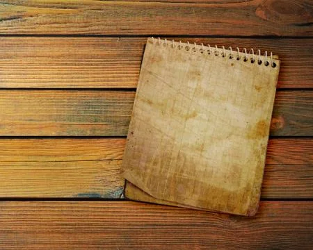 Old used notebook Stock Photos
