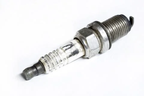 Old used spark plug Stock-Fotos