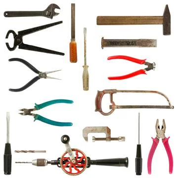 Old used tools collection 2 Stock Photos