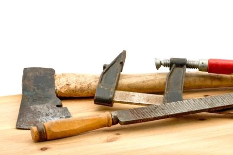 Old used tools Stock Photos
