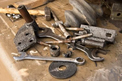 Old used tools Stock Photos