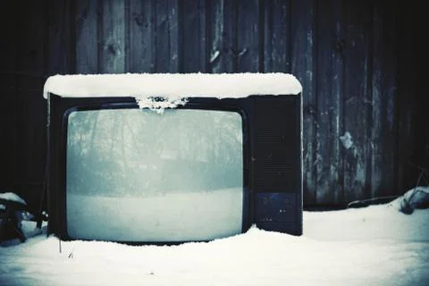 Old useless TV concept 스톡 사진