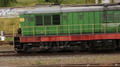 Old USSR train Stock Footage 77586085
