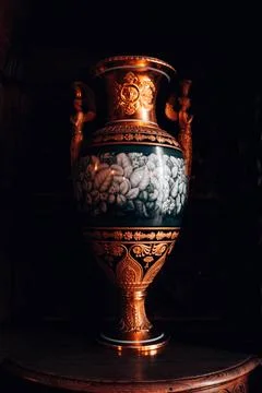 Old vase in the museum Stock Photos