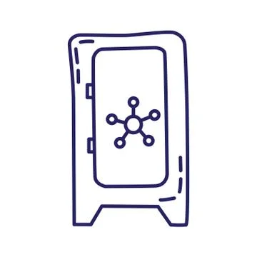 Old vault line icon Ilustración de archivo