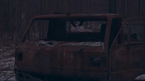 Old vehicle dumped in the forest 스톡 동영상 137643823