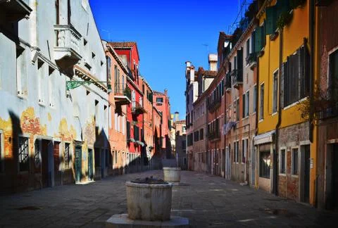 Old venetian yard, italy. Foto stock