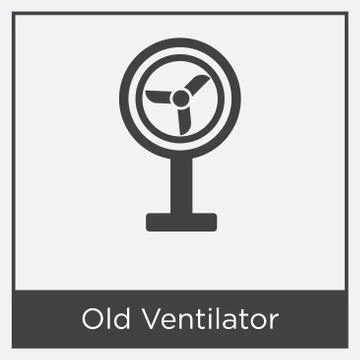 Old Ventilator icon isolated on white background Illustrazione stock gratuita