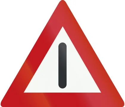 Old version of the Netherlands road sign J37 (1941-1990) - General danger Stock Illustration