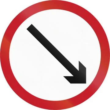 Old version of road sign in the Philippines - Keep Right Stock Illustration