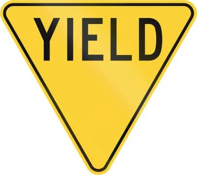 Old version of the Yield Sign in the United States Stock Illustration