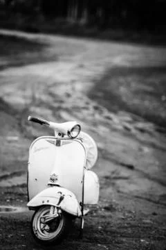 The old vespa Foto stock