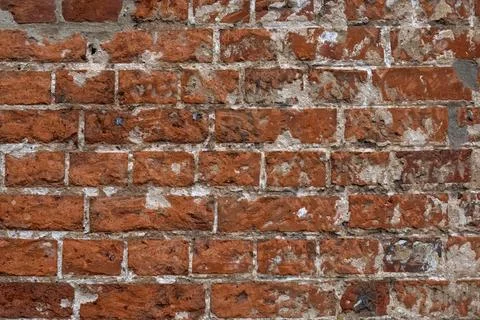 Old Victorian red brick wall  for use as a background texture Stock Photos