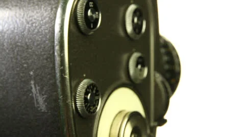 Old video camera on a white background Stock Footage 23721628