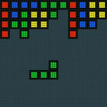 Old video game square template Stock Illustration